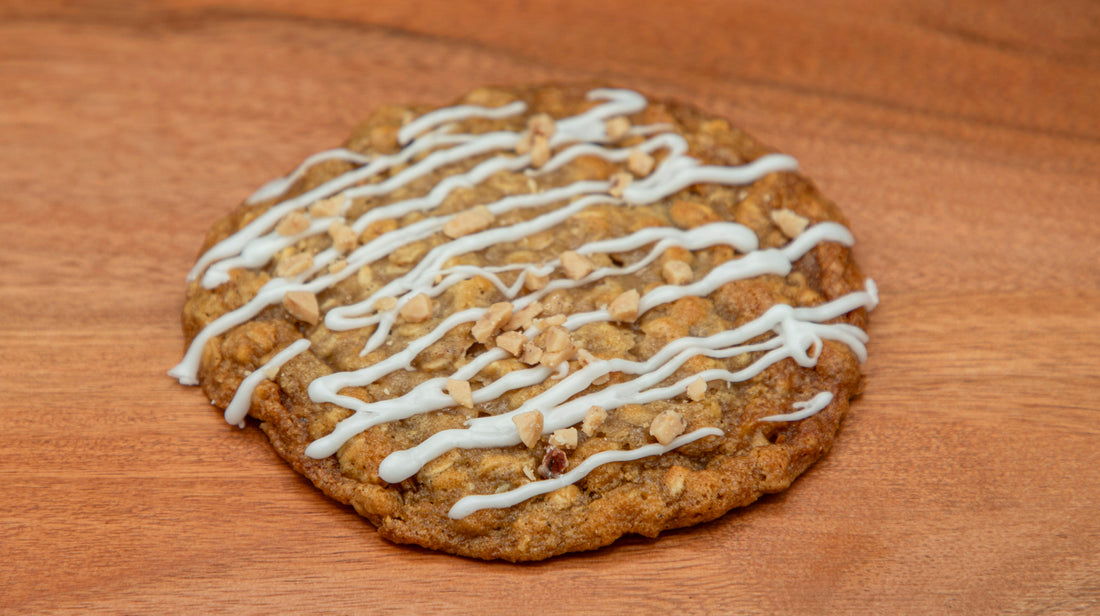 Iced Oatmeal Toffee Cookies